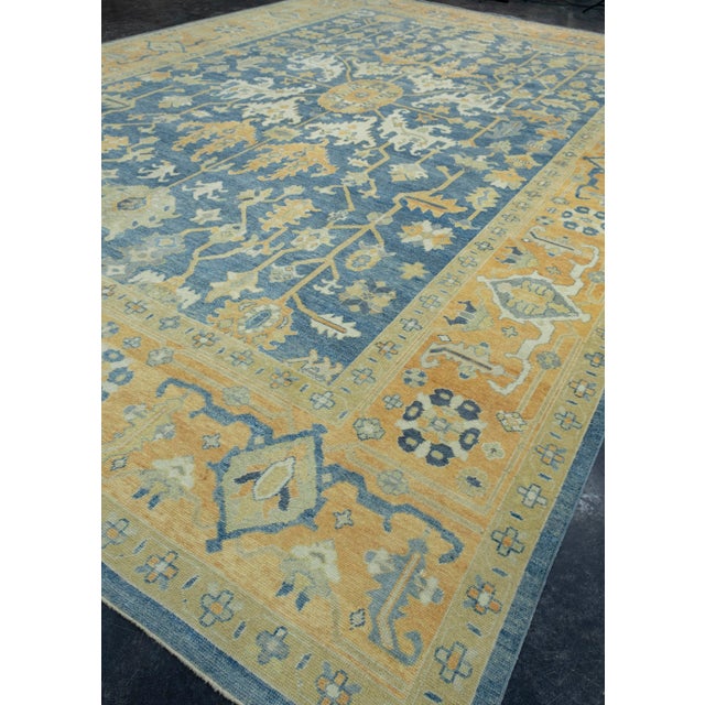 Turkish Turkish Oushak Rug 14'2" x 20'4" #18654 For Sale - Image 3 of 8