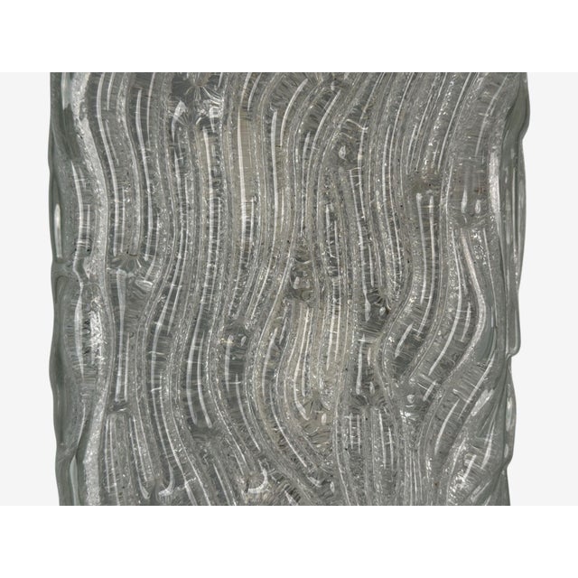 Transparent Swedish Modern, Textured Glass, Nickel, Wall Lights, Sweden, 1970s For Sale - Image 8 of 9