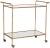 Ready to serve party guests in style, the two-tiered Felibar cart in gold-finished iron is dressed up with mirrored glass...