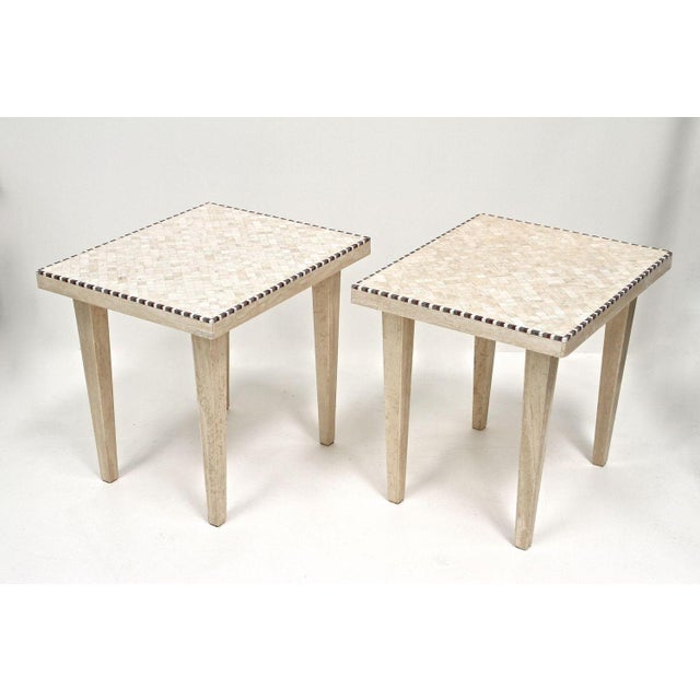 20th Century Italian Travertine Stone Side Tables, Italy, 1980s, Set of 2 For Sale - Image 6 of 18