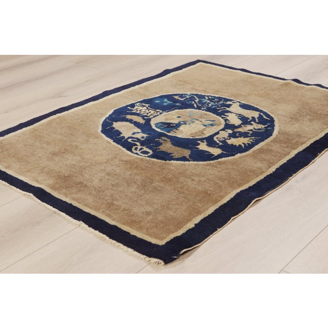 Late 19th Century Chinese Zodiac Baotou Rug, 03'01 X 04'04 For Sale - Image 9 of 10