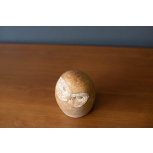 Mid Century Modern Cast Stone Owl Sculpture by Islay Grimes For Sale In Monterey, CA - Image 6 of 8