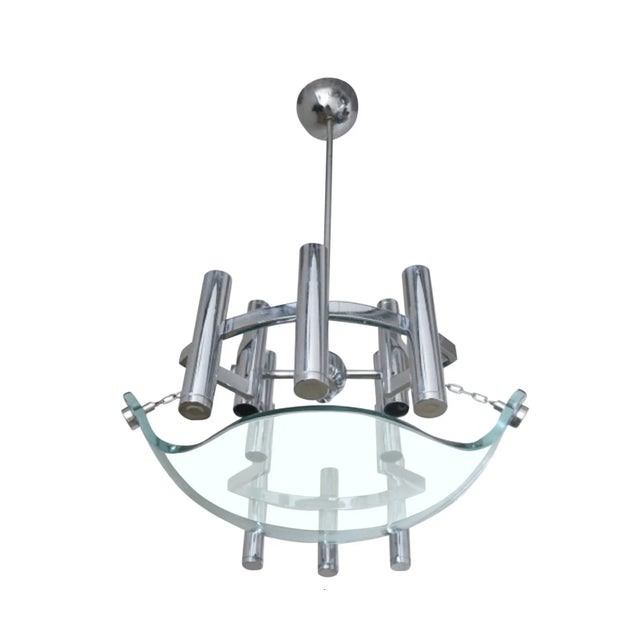 Whimsical Chandelier in the Style of Sciolari For Sale In Los Angeles - Image 6 of 6