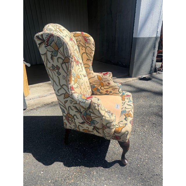 Stunning vintage wingback armchair by premium American furniture maker Knob Creek. This high-quality statement piece...