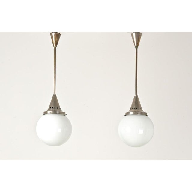 Sphere Lights in Frosted Glass, 1928, Set of 2 For Sale - Image 11 of 11