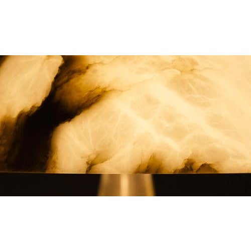 Brass and Alabaster Fungotto Table Lamp by Matlight Milano For Sale - Image 6 of 16