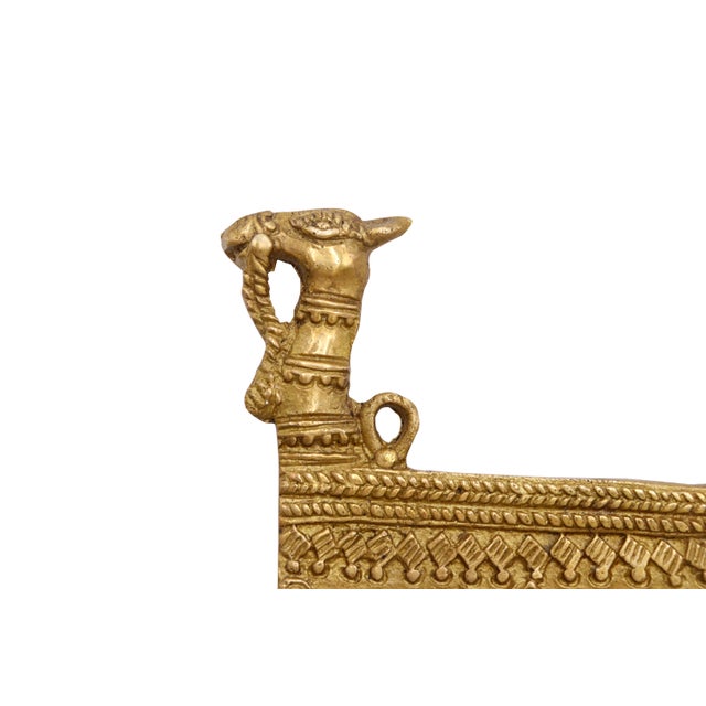 Rustic Bohemian Brass Camel Wall Hooks For Sale - Image 3 of 4