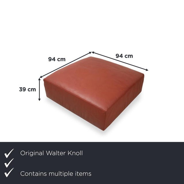 Modern Leather Corner Sofa and Ottoman from Walter Knoll, Set of 2 For Sale - Image 3 of 18