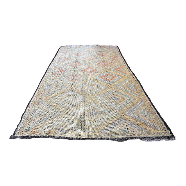 1960s Vintage Turkish Wool Kilim Rug For Sale
