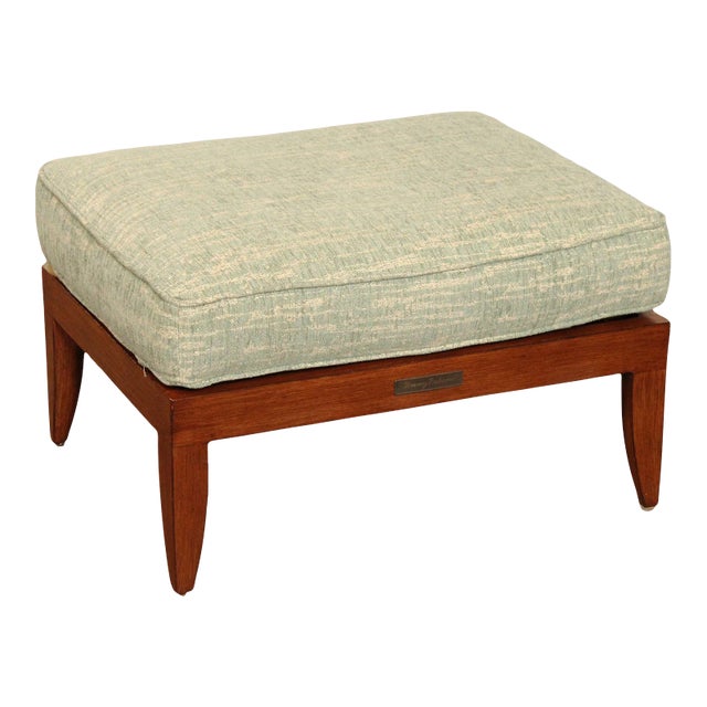 Early 21st Century Tommy Bahama Outdoor Patio Faux Wood Ottoman For Sale