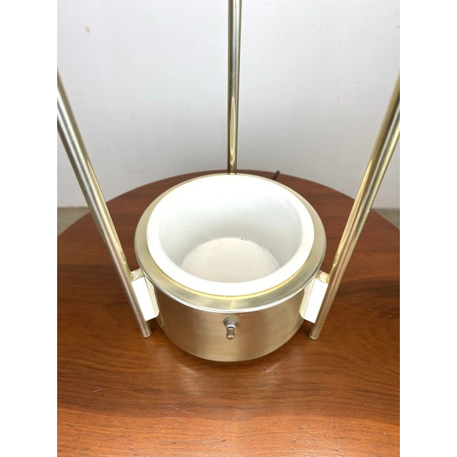 Brass Mid Century Modern Lightolier 3-Tier Planter Table Lamp For Sale - Image 8 of 12