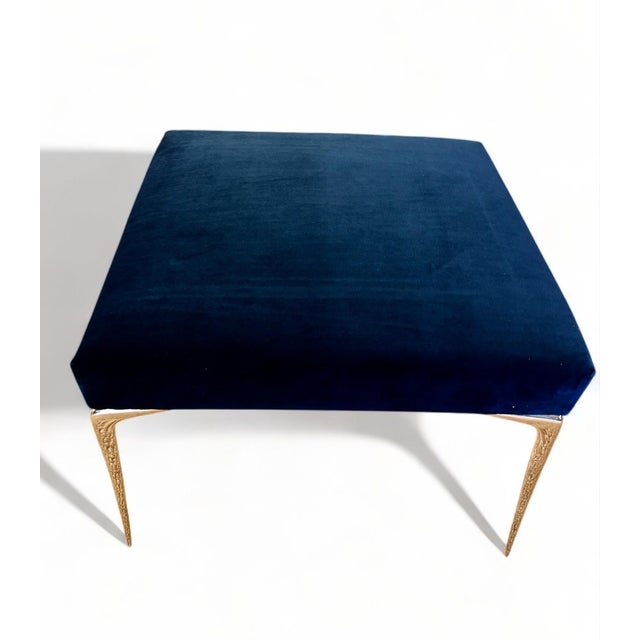 Designed by Montage, the customizable Colette Ottoman in Navy Blue Velvet is a classic and wonderful addition to a refined...