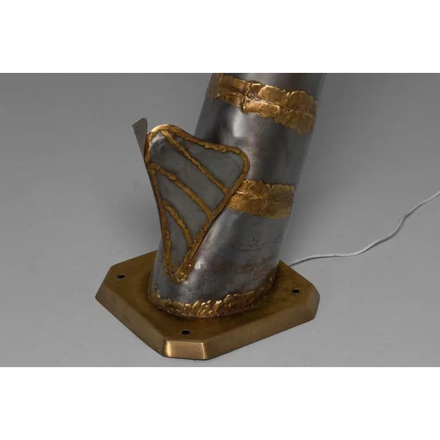 Gold Palm Tree Floor Lamp in the style of Maison Jansen, 1970s For Sale - Image 8 of 18