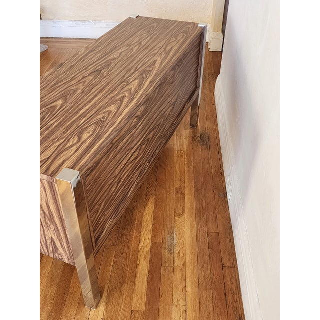 Mid Century Modern Laminated Faux Rosewood Credenza For Sale - Image 4 of 12