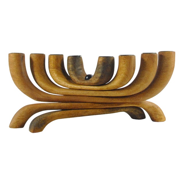 Danish Teak Candleholder, 1960s For Sale