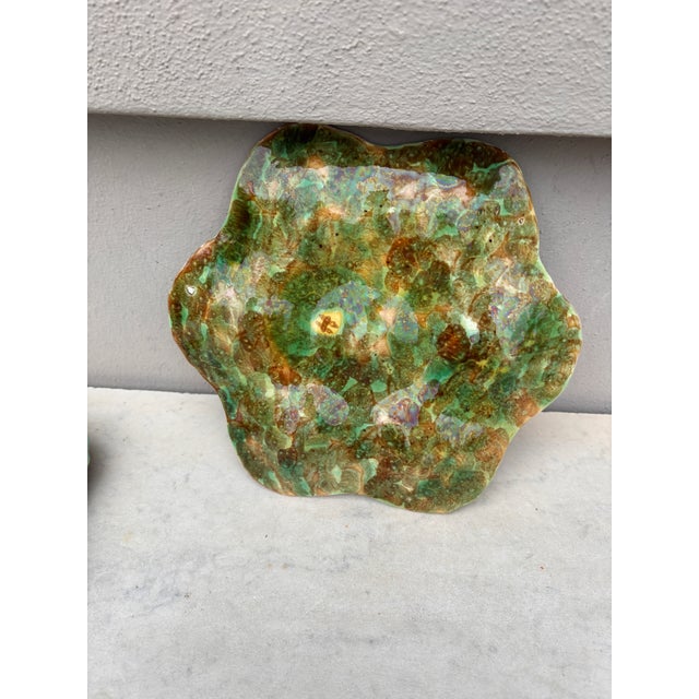 Late 19th Century English Victorian Majolica Oyster Plate, Circa 1890 For Sale - Image 5 of 5