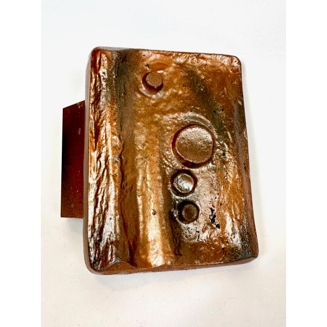 Brutalist Brutalist Copper Plated Push and Pull Alpana Door Handle, 1970s For Sale - Image 3 of 12