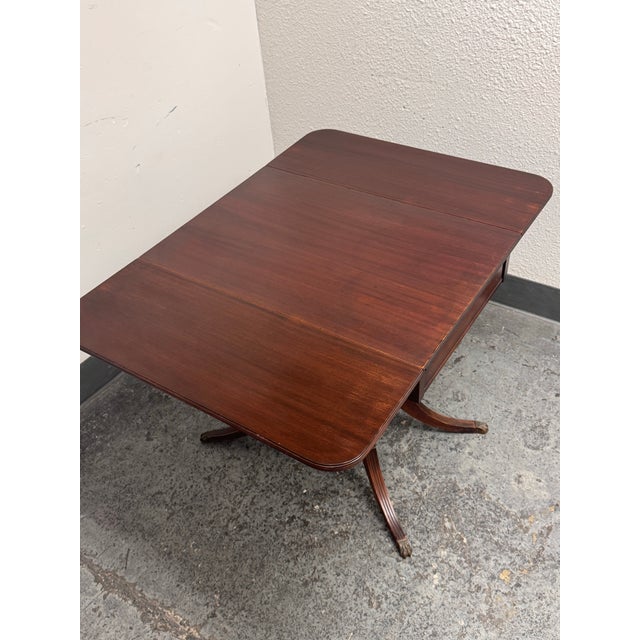 Traditional Imperial Furniture Co. Mahogany Drop-Leaf Pembroke Table, Vintage For Sale - Image 3 of 12