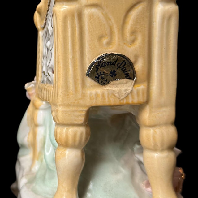 Early 20th Century Vintage German Porcelain Figurines, Romantic Couple- a Pair For Sale - Image 5 of 7