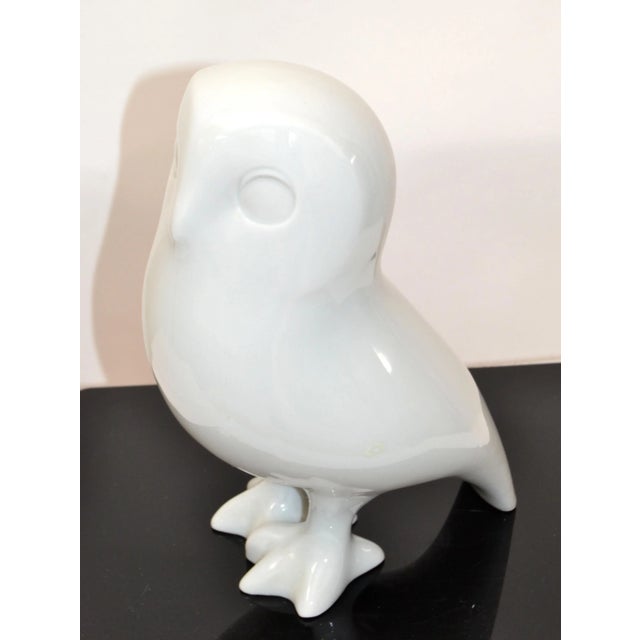White Marked White Royal Dux Porcelain Snow Owl, Animal Sculpture Mid-Century Modern For Sale - Image 8 of 13