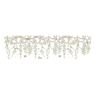 36" * H100"/Panel * 5ps, Beige-Brown‌ Floral and Bird Wallpaepr, Chinese-Style Floral and Bird Wallpaper Mural, 5 Panels For Sale