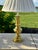 Vintage Signed Stiffel Brass Table Lamp with Original Shade. With Shade: 32 7/8”h(top of finial) x 19”w(Shade) No...