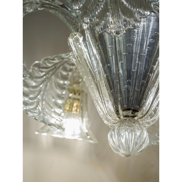 Vintage Six-Light Murano Blown Glass Chandelier from Barovier & Toso, 1930s For Sale - Image 7 of 15