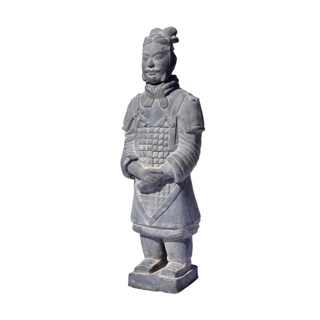 Early 20th Century Chinese Terracotta Warrior Figure For Sale - Image 5 of 8