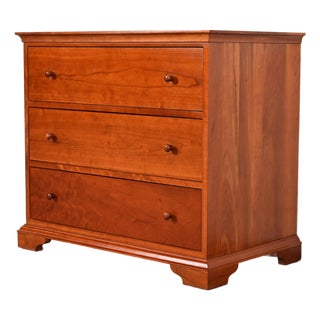 Harden Furniture Arts & Crafts Shaker Solid Cherry Wood Three-Drawer Dresser or Chest of Drawers For Sale