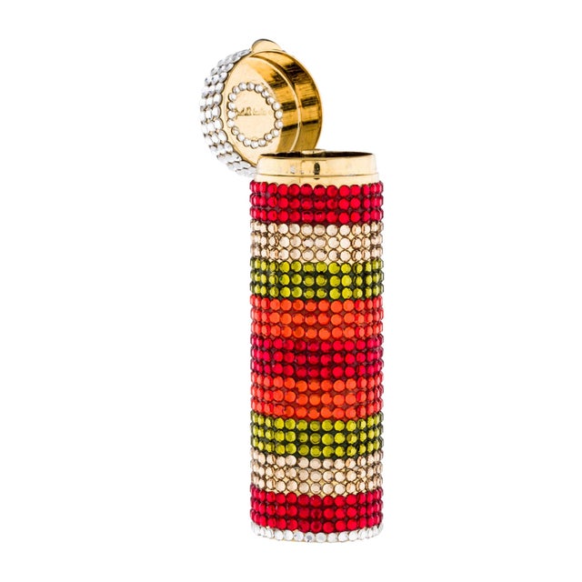 Judith Leiber Multi Colored Crystal Lifesavers Pillbox Hold your life savers in style with this Austrian crystal adorned...