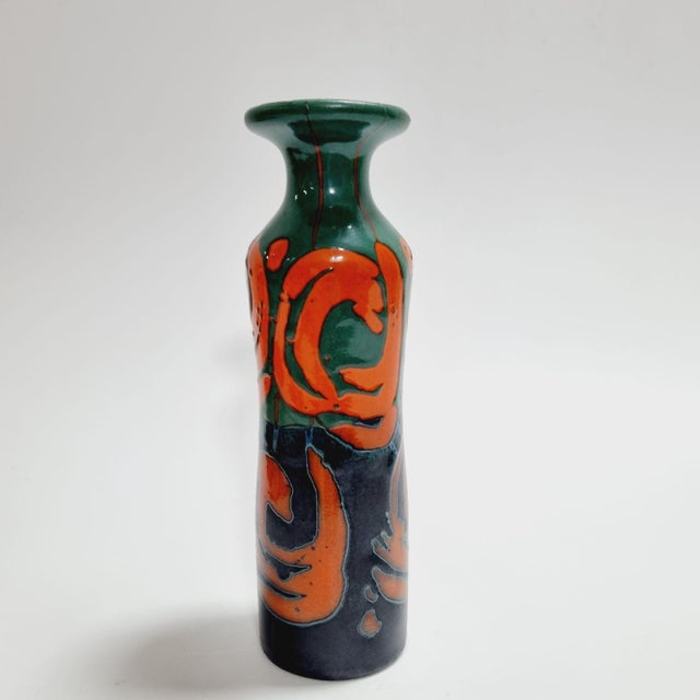 Vintage Brutalist Ceramic Vase For Sale - Image 4 of 12