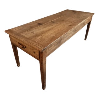 Antique French Oak Farm Dining Table, Auvergne, 1750s-1800s For Sale