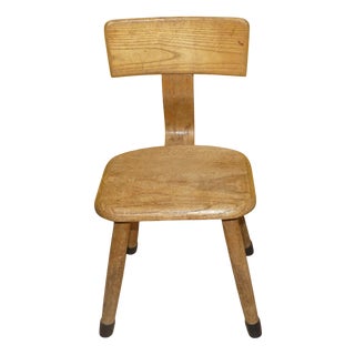 Rustic Children's Chair in Wood, 1960s For Sale