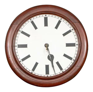 Antique Industrial Wall Clock With Fusée Movement From the Estate of Paul Harvey