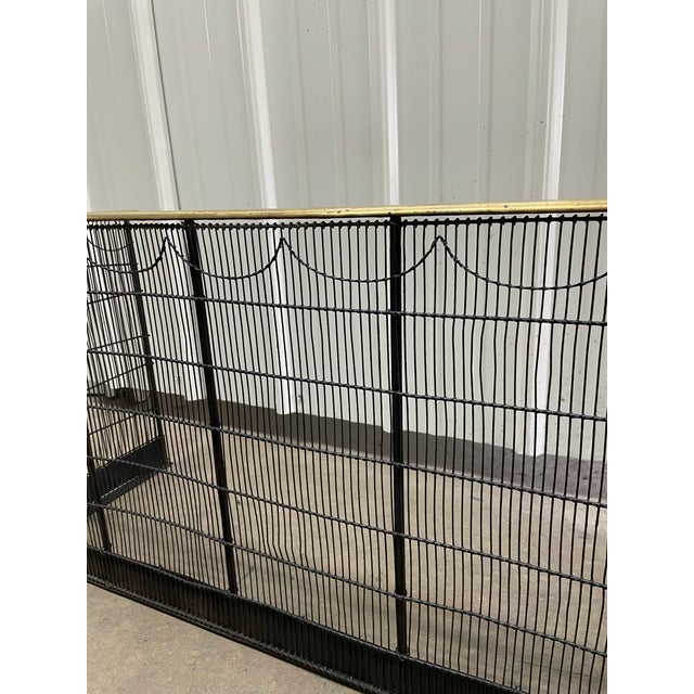 19th Century English Wire Firescreen With Brass Trim For Sale - Image 5 of 5