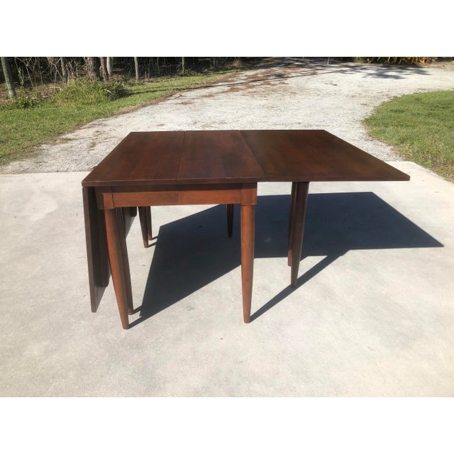 MidCentury Modern Willett Furniture Cherry Drop Leaf Dining Table