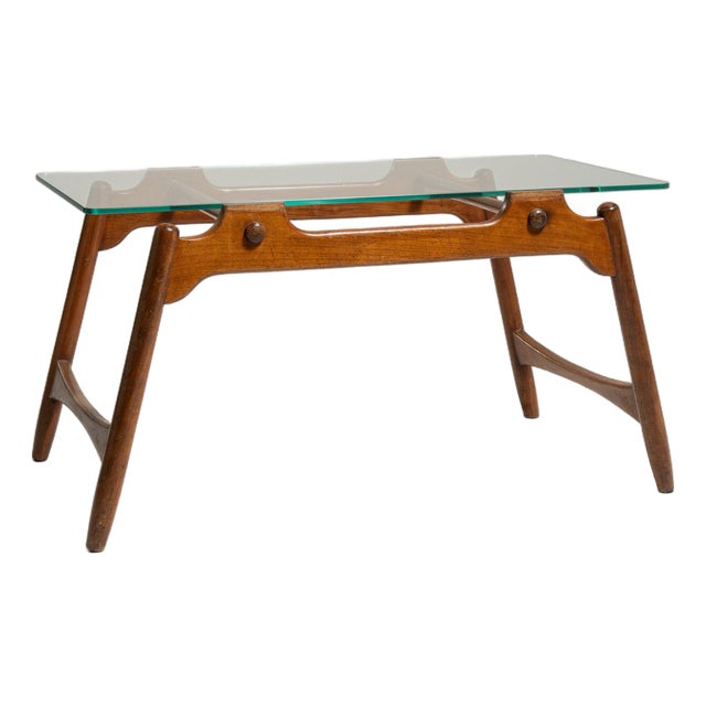 19th Century France Antique White Wood Coffee Table For Sale
