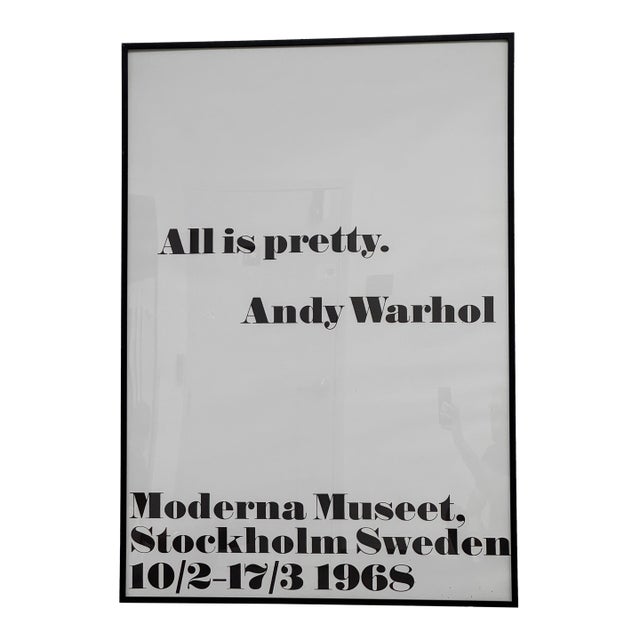 Andy Warhol "All Is Pretty" Exhibition Poster Print, Framed For Sale