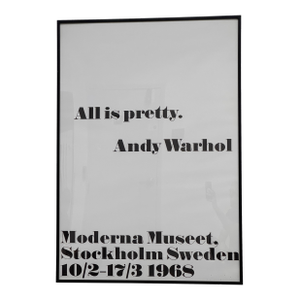 Andy Warhol "All Is Pretty" Exhibition Poster Print, Framed