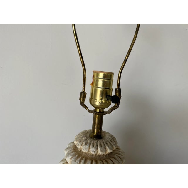 Tropical Palm Beach - Style White Plaster Pineapple Table Lamp/ Sold For Sale - Image 9 of 12