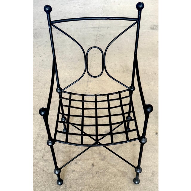 Set of Six Italian Wrought Iron Armchairs, Attributed to Mario Papperzini, 1960s For Sale - Image 13 of 18