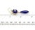Late 20th Century Late 20th Century Pair of Diamond Star & Lapis 9k Two Tone Gold Drop Dangle Earrings For Sale - Image 5 of 5
