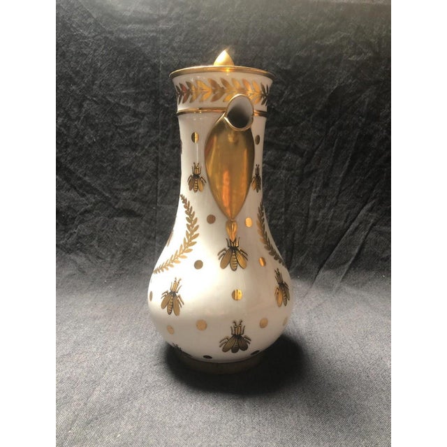 Vintage Porcelain Chocolate Service from Limoges, 1940s, Set of 5 For Sale - Image 9 of 11