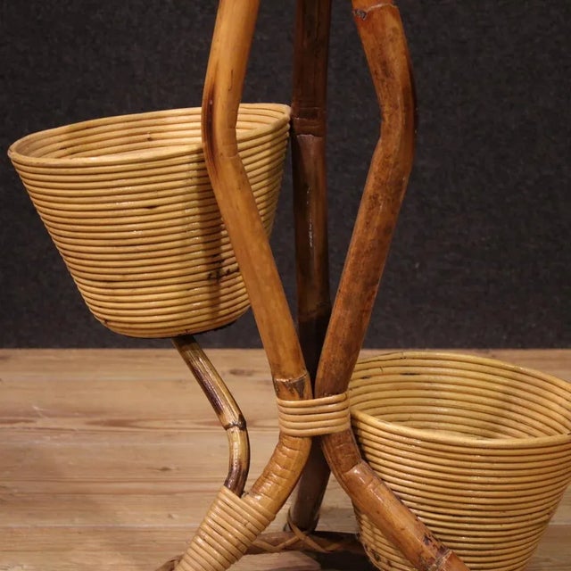 Italian Bamboo Vase Holder, 1960s For Sale - Image 4 of 13