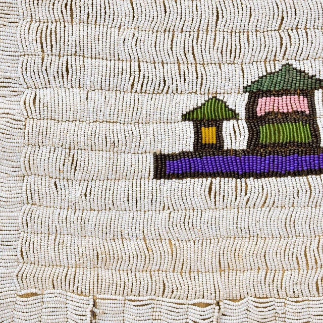 White Early 20th Century Ndebele Beaded Itjorholo Wedding Apron Sidley Collection For Sale - Image 8 of 12