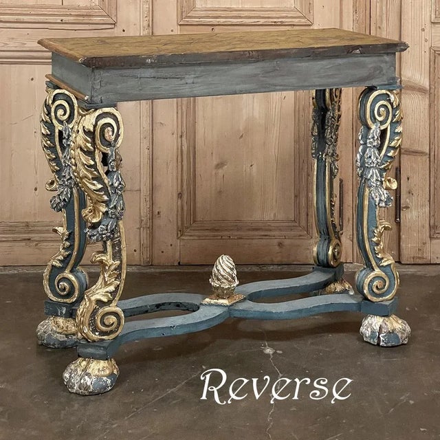 Early 19th Century Italian Baroque Faux-Sienna Marble Console For Sale - Image 18 of 18