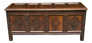 17th Century Charles II Oak Coffer