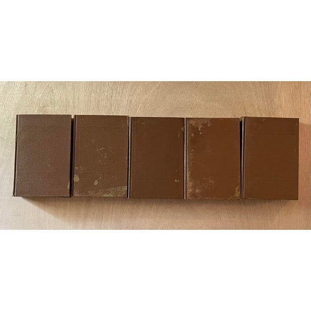 Tan & Green Hardcover Book Set-5 Volumes For Sale In Jacksonville, FL - Image 6 of 8