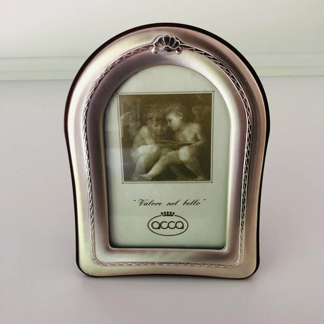 Silver Contemporary Acca "Castellani " Italian Sterling Silver Picture Frame For Sale - Image 8 of 8