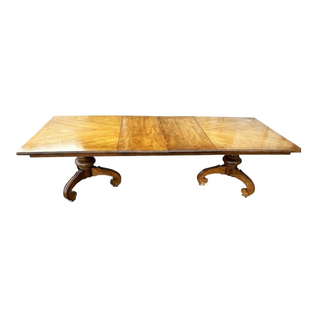 Drexel 'Velero' Spanish Style Pecan Wood 104" Refectory Table From the 1960s For Sale
